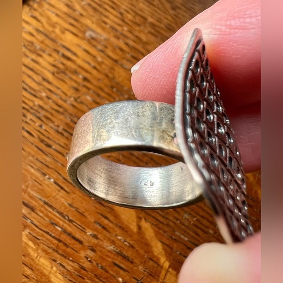Vintage Silver Mid-Mod Ring, Size 6 - Picture 5 of 7